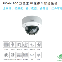 PMD20DNF 派爾高200 萬像素，全高清，晝 / 夜型，IP 迷你半球攝像機(jī)